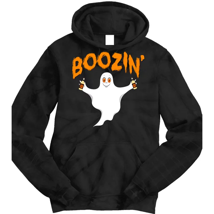 Boozin' Ghost With Beer Tie Dye Hoodie