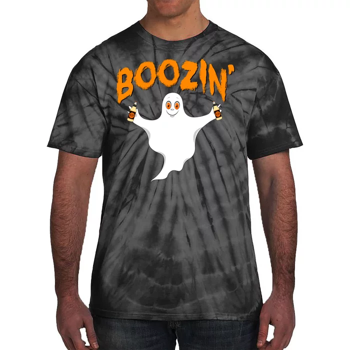 Boozin' Ghost With Beer Tie-Dye T-Shirt