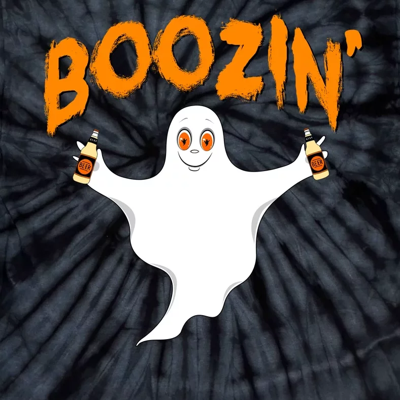 Boozin' Ghost With Beer Tie-Dye T-Shirt