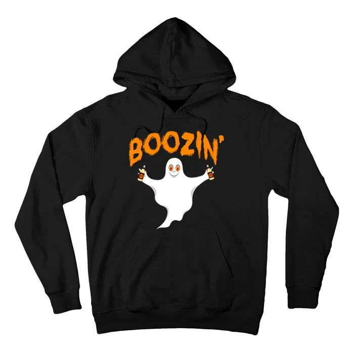 Boozin' Ghost With Beer Tall Hoodie