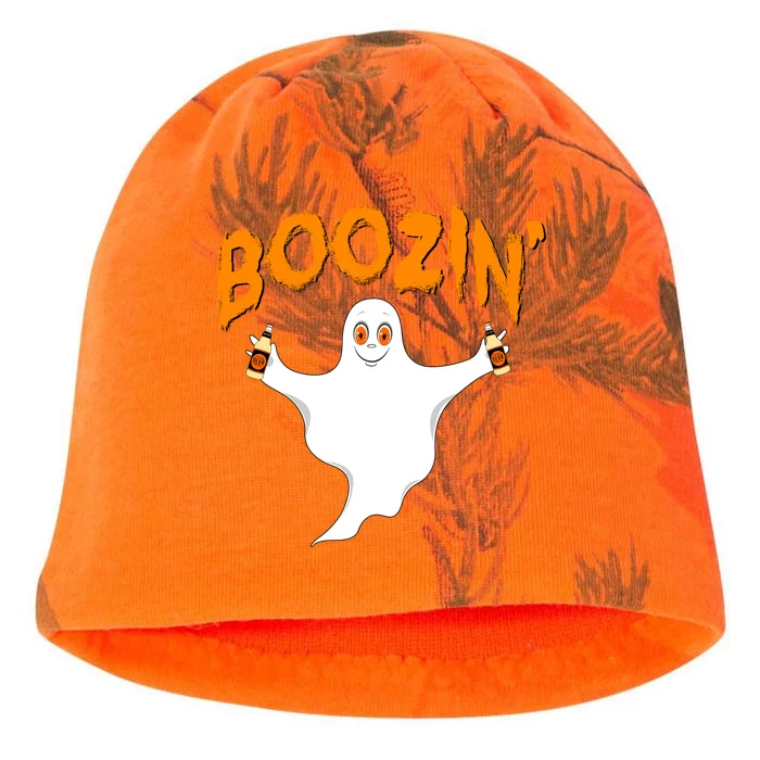 Boozin' Ghost With Beer Kati - Camo Knit Beanie