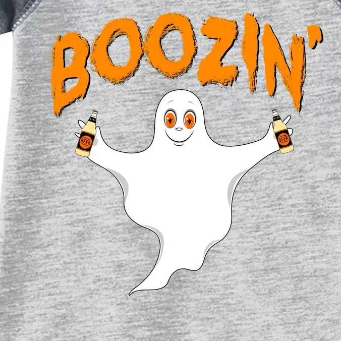 Boozin' Ghost With Beer Infant Baby Jersey Bodysuit