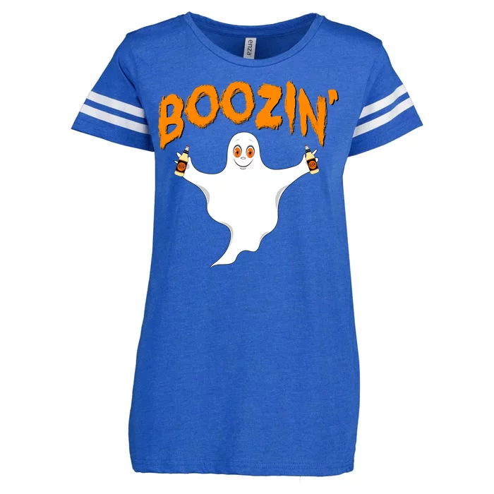 Boozin' Ghost With Beer Enza Ladies Jersey Football T-Shirt