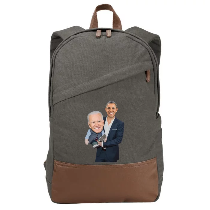 Biden Obama Puppet Joe Funny Political Cotton Canvas Backpack