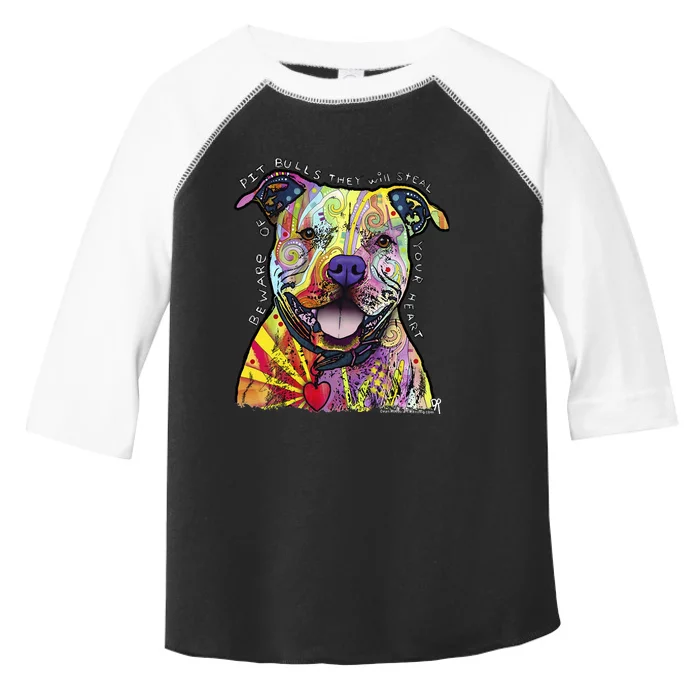 Beware Of Pit Bulls Dean Russo Pitbull Original Dog Lover Toddler Fine Jersey T-Shirt