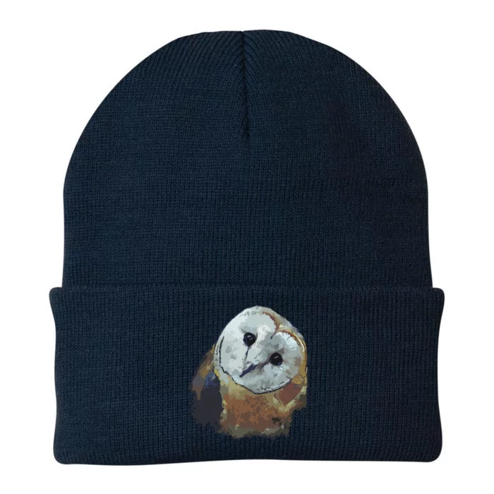 Barn Owl Painting Owl Art Knit Cap Winter Beanie