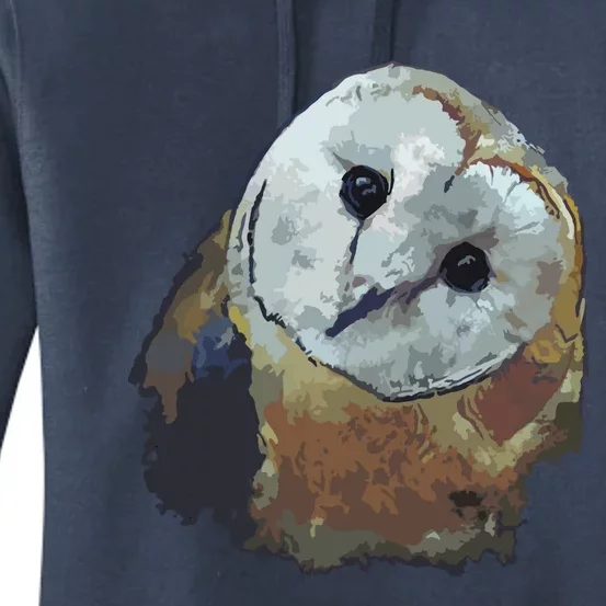 Barn Owl Painting Owl Art Women's Pullover Hoodie