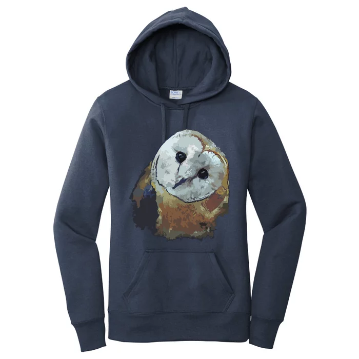 Barn Owl Painting Owl Art Women's Pullover Hoodie