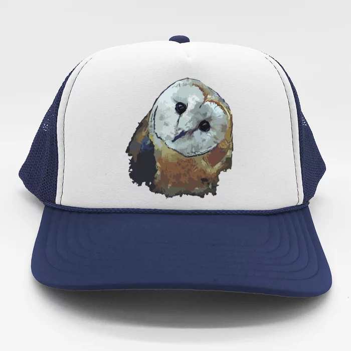 Barn Owl Painting Owl Art Trucker Hat