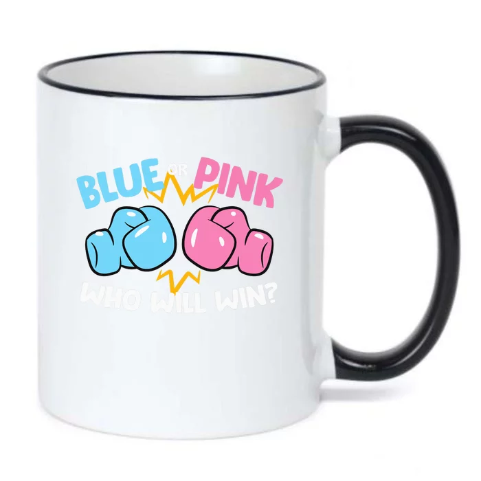 Blue Or Pink Who Will Win Funny Gender Reveal Black Color Changing Mug