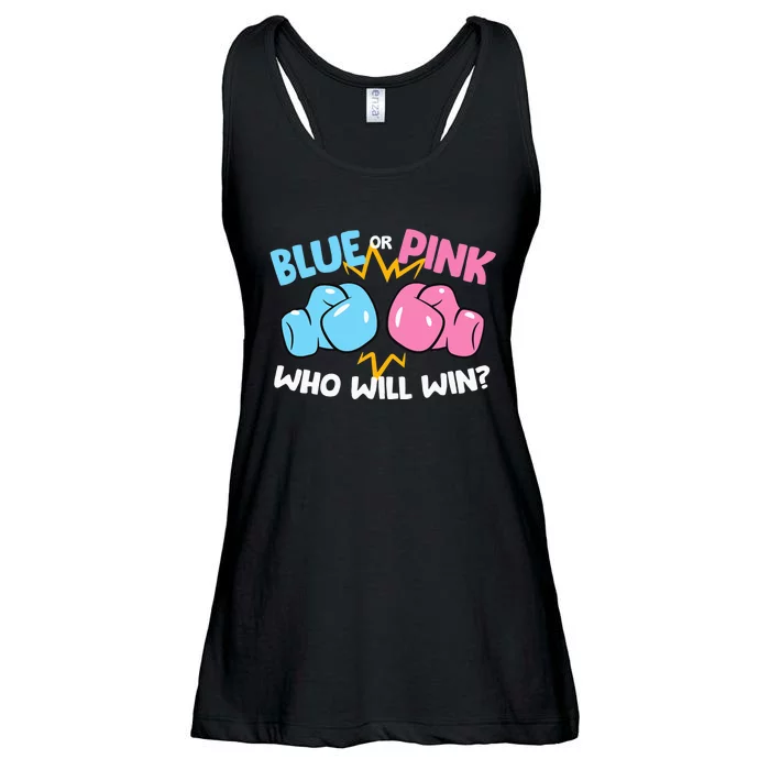 Blue Or Pink Who Will Win Funny Gender Reveal Ladies Essential Flowy Tank