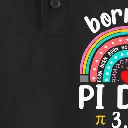 Born on Pi Day Birthday Happy Pi Day Math Teacher Dry Zone Grid Performance Polo