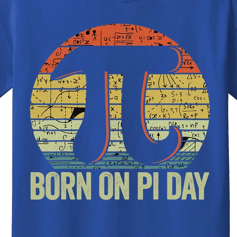 Born On Pi Day Great Gift Funny Happy Birthday Nerd Math Teacher Cool Gift Kids T-Shirt