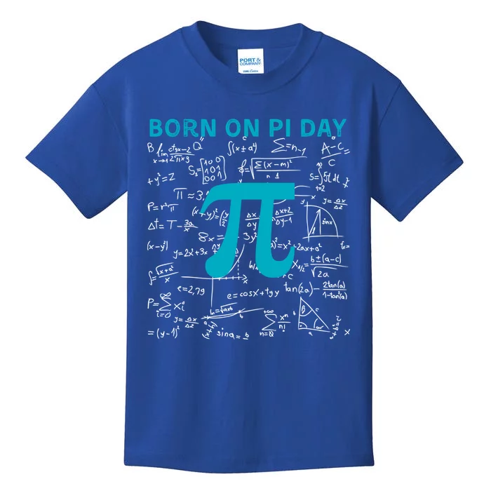 Born On Pi Day Pi Day Birthday Celebrate National Pi Day Gift Kids T-Shirt