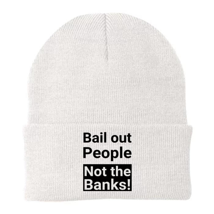 Bail Out People Not The Banks Bank Crisis Knit Cap Winter Beanie