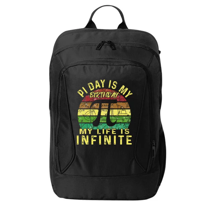 Born On Pi Day 14 March Birthday Saying Happy Pi Day City Backpack