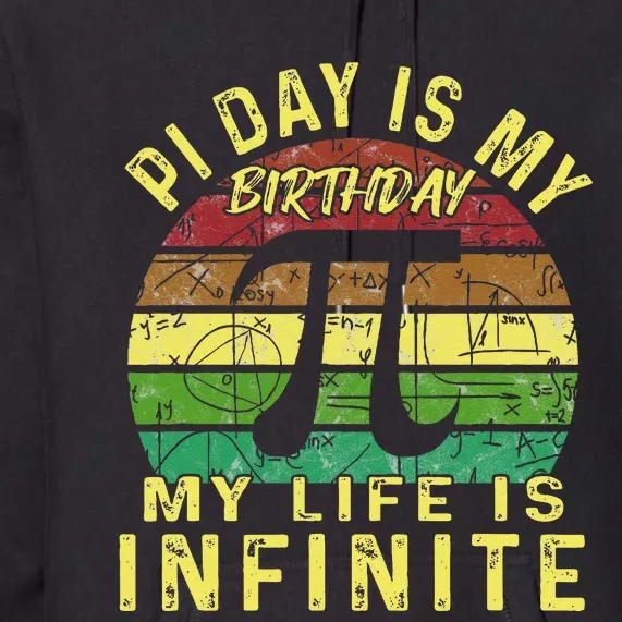 Born On Pi Day 14 March Birthday Saying Happy Pi Day Premium Hoodie