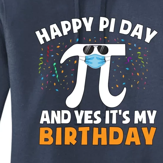 Born On Pi Day Birthday Gift Happy Birthday Pi Day Funny Gift Women's Pullover Hoodie