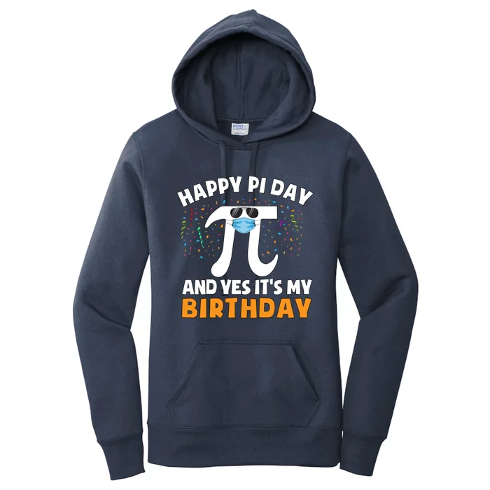 Born On Pi Day Birthday Gift Happy Birthday Pi Day Funny Gift Women's Pullover Hoodie