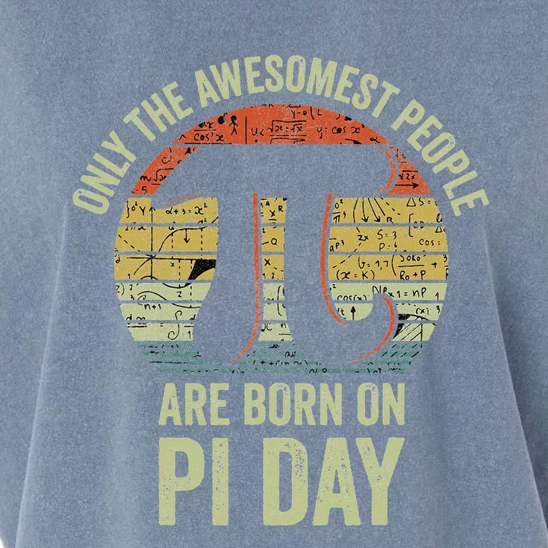 Born On Pi Day Fun Math Geek Happy Birthday Garment-Dyed Women's Muscle Tee