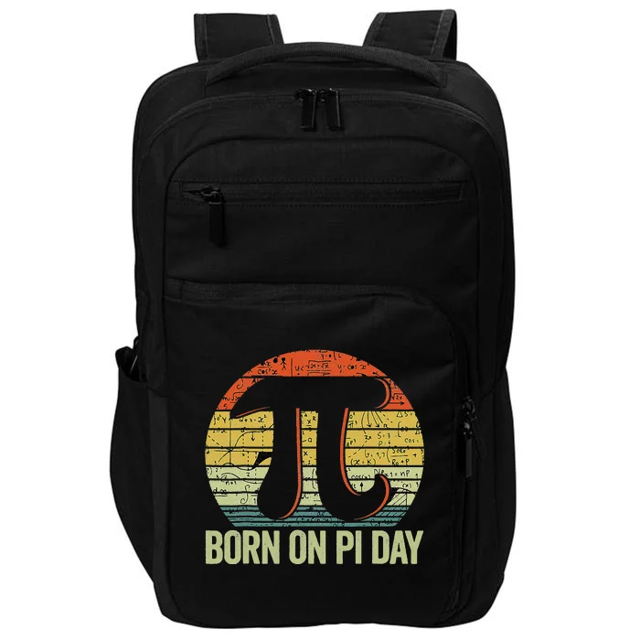 Born On Pi Day Funny Happy Birthday Nerd Math Teacher Impact Tech Backpack