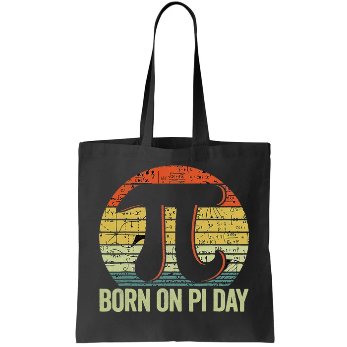 Born On Pi Day Funny Happy Birthday Nerd Math Teacher Tote Bag