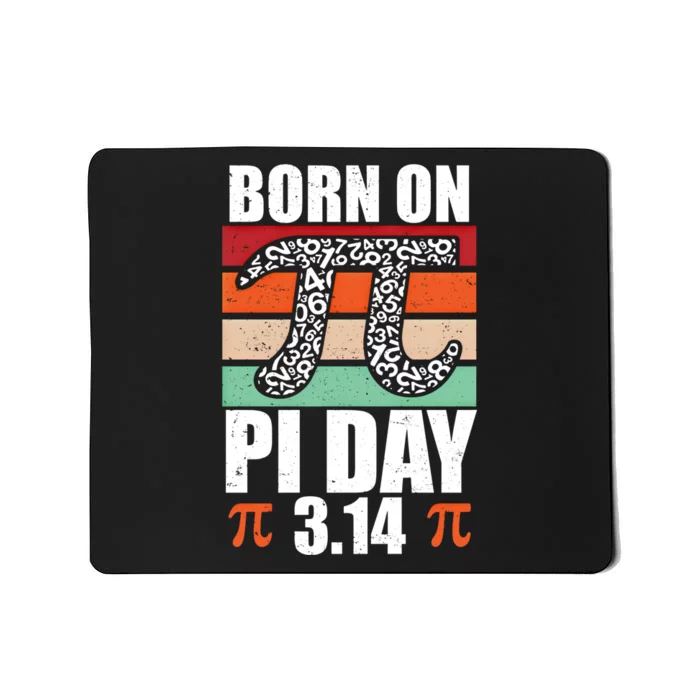 Born On Pi Day Funny Retro Math Teacher Student Happy Pi Day Funny Gift Mousepad