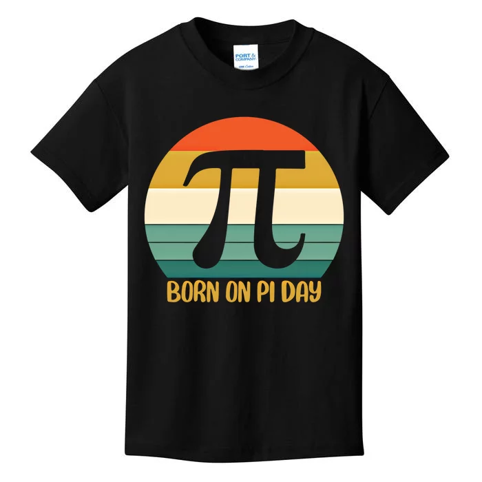 Born On Pi Day March 14 Math Geek Funny Design Meaningful Gift Kids T-Shirt