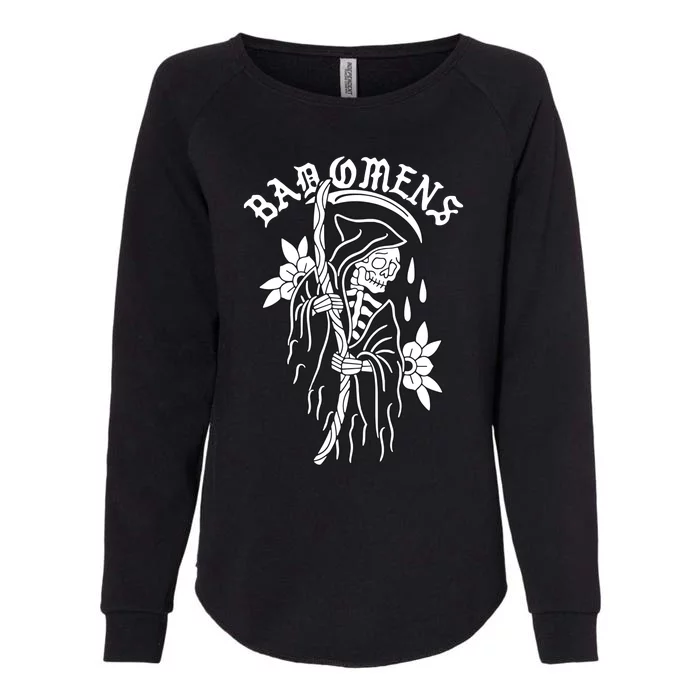 Bad Omen Reaper The Death Of Peace Of Mind Womens California Wash Sweatshirt