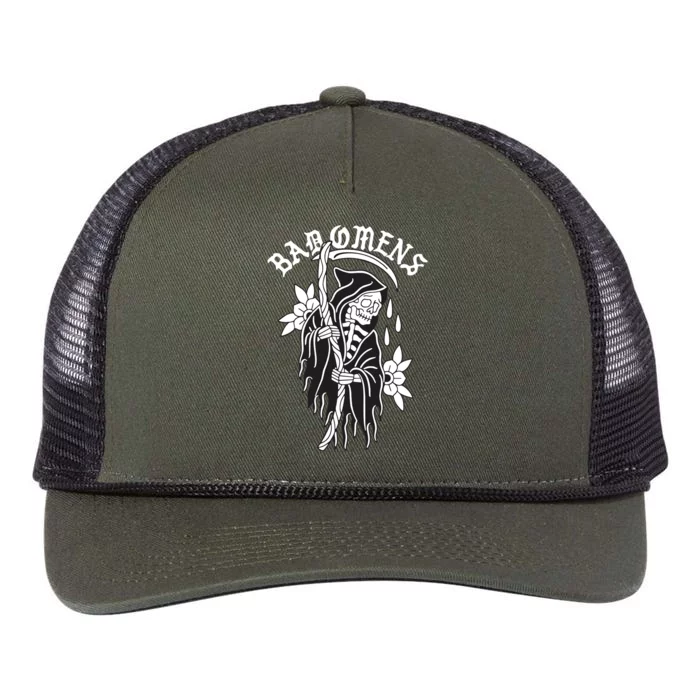 Bad Omen Reaper The Death Of Peace Of Mind Retro Rope Trucker Hat Cap