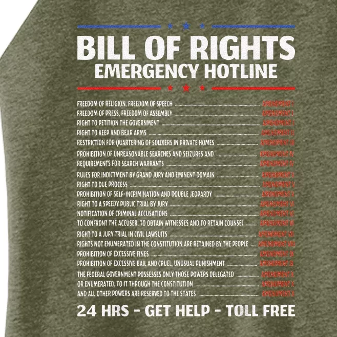 Bill Of Rights Emergency Hotline Amendment 110 Constitution Women’s Perfect Tri Rocker Tank