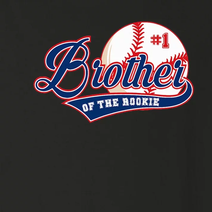 Brother Of Rookie 1st Birthday Baseball Theme Matching Party Toddler Long Sleeve Shirt