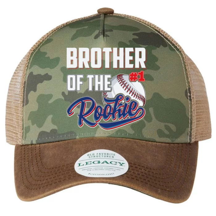 Brother of Rookie 1 Years old Team 1st Birthday Baseball Legacy Tie Dye Trucker Hat