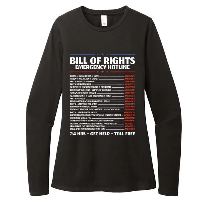 Bill Of Rights Emergency Hotline Amendments Of Constitution Womens CVC Long Sleeve Shirt