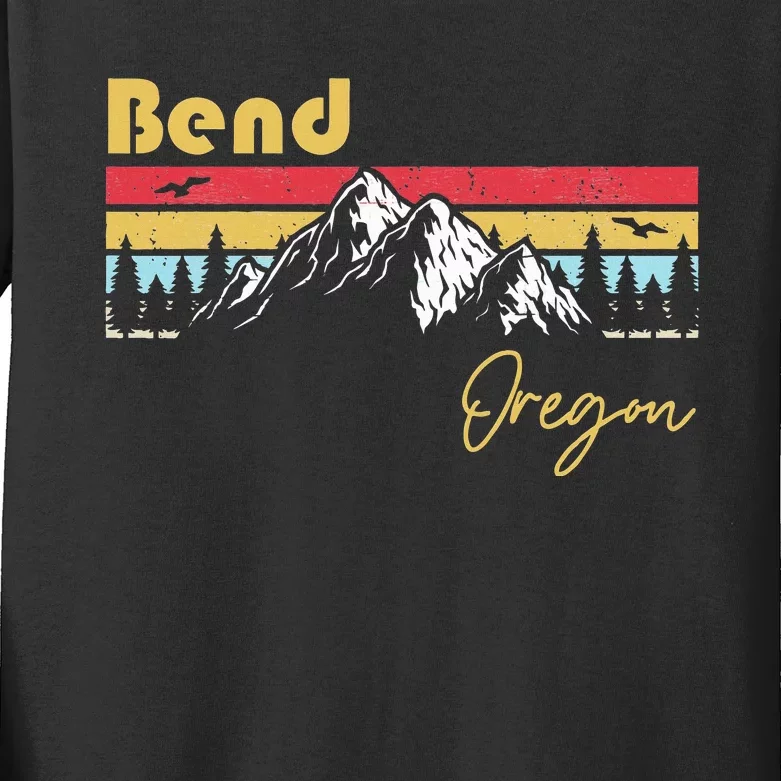 Bend Oregon Roots Hometown Home State Pride Kids Long Sleeve Shirt