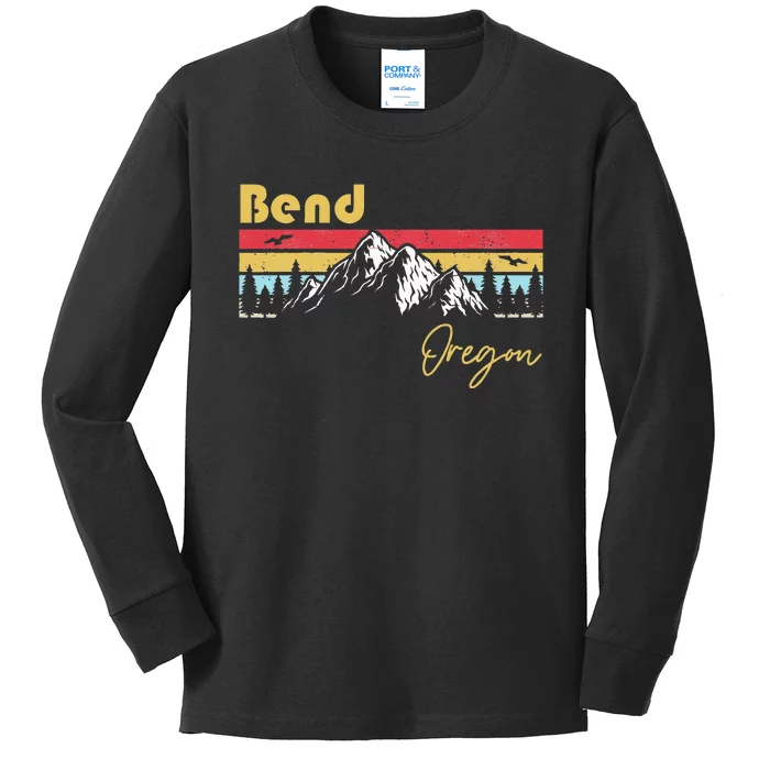 Bend Oregon Roots Hometown Home State Pride Kids Long Sleeve Shirt