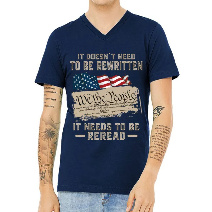 BILL OF RIGHTS US CONSTITUTION V-Neck T-Shirt