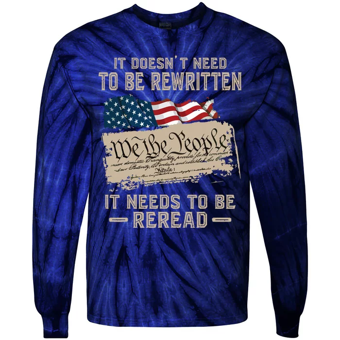 BILL OF RIGHTS US CONSTITUTION Tie-Dye Long Sleeve Shirt