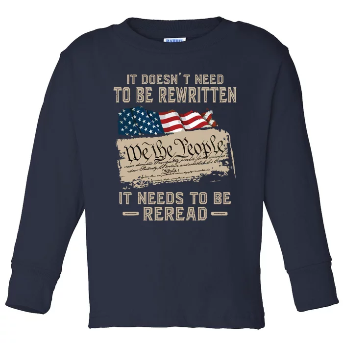 BILL OF RIGHTS US CONSTITUTION Toddler Long Sleeve Shirt