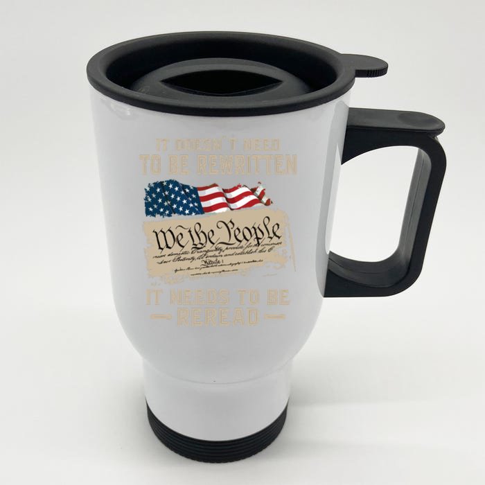 BILL OF RIGHTS US CONSTITUTION Front & Back Stainless Steel Travel Mug