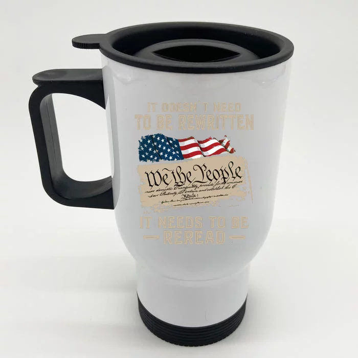 BILL OF RIGHTS US CONSTITUTION Front & Back Stainless Steel Travel Mug