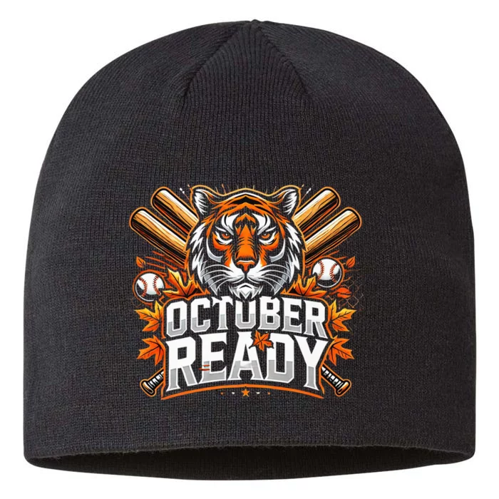 Baseball October Ready Tiger D 8 1/2in Sustainable Knit Beanie