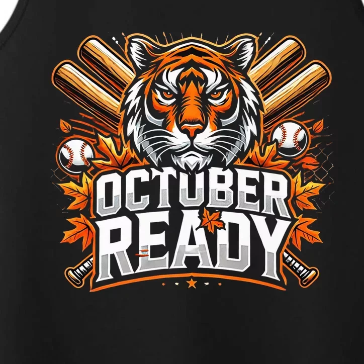 Baseball October Ready Tiger D Performance Tank