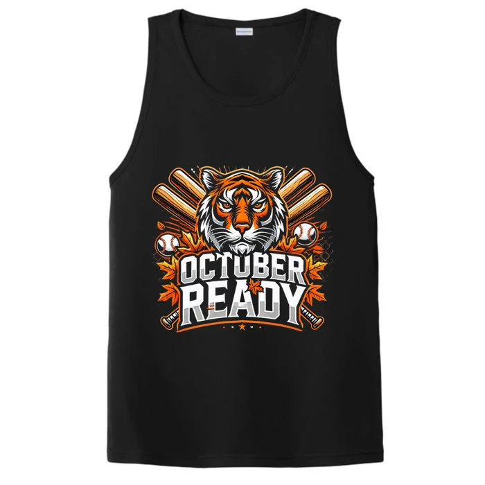 Baseball October Ready Tiger D Performance Tank