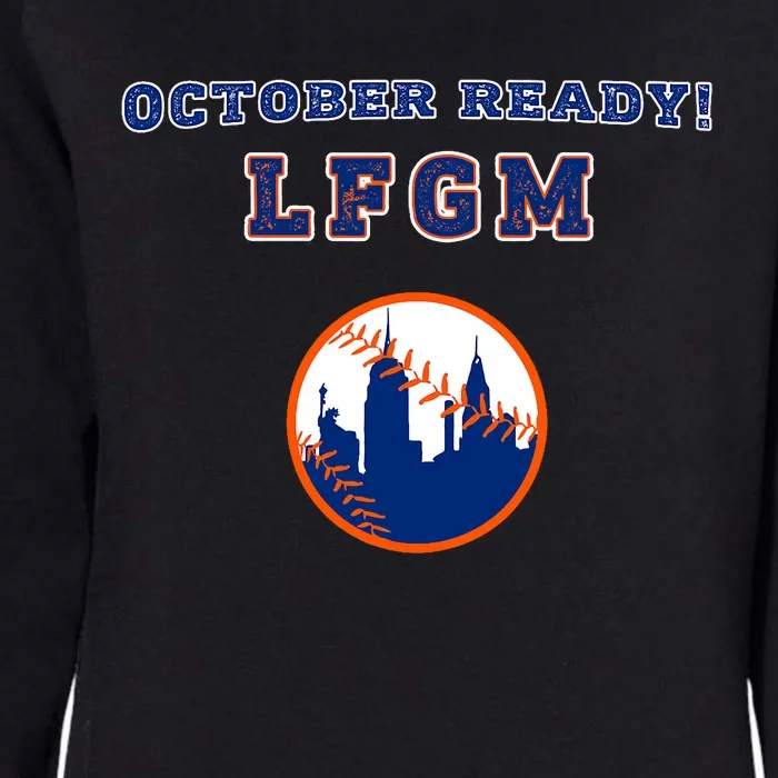 Baseball October Ready Lfgm Graphic Womens California Wash Sweatshirt