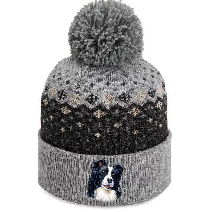 Border Collie The Baniff Cuffed Pom Beanie