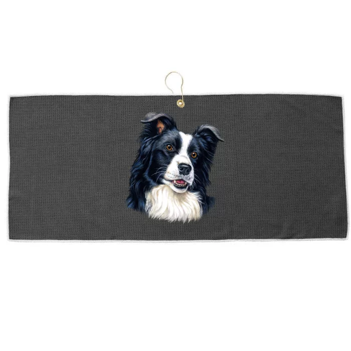 Border Collie Large Microfiber Waffle Golf Towel