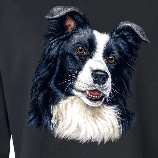 Border Collie Cropped Pullover Crew