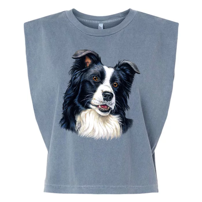 Border Collie Garment-Dyed Women's Muscle Tee