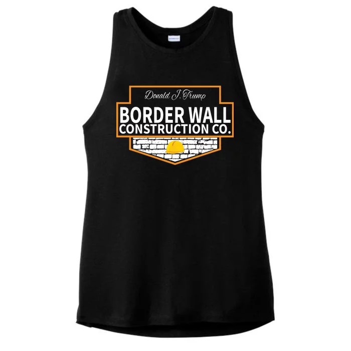 Border Wall Construction Co. Donald Trump Ladies Tri-Blend Wicking Tank